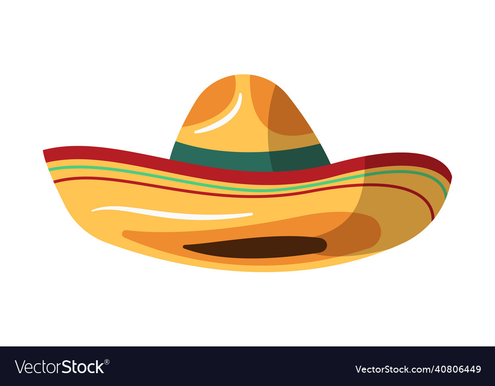 Mexican hat sombrero composition Royalty Free Vector Image