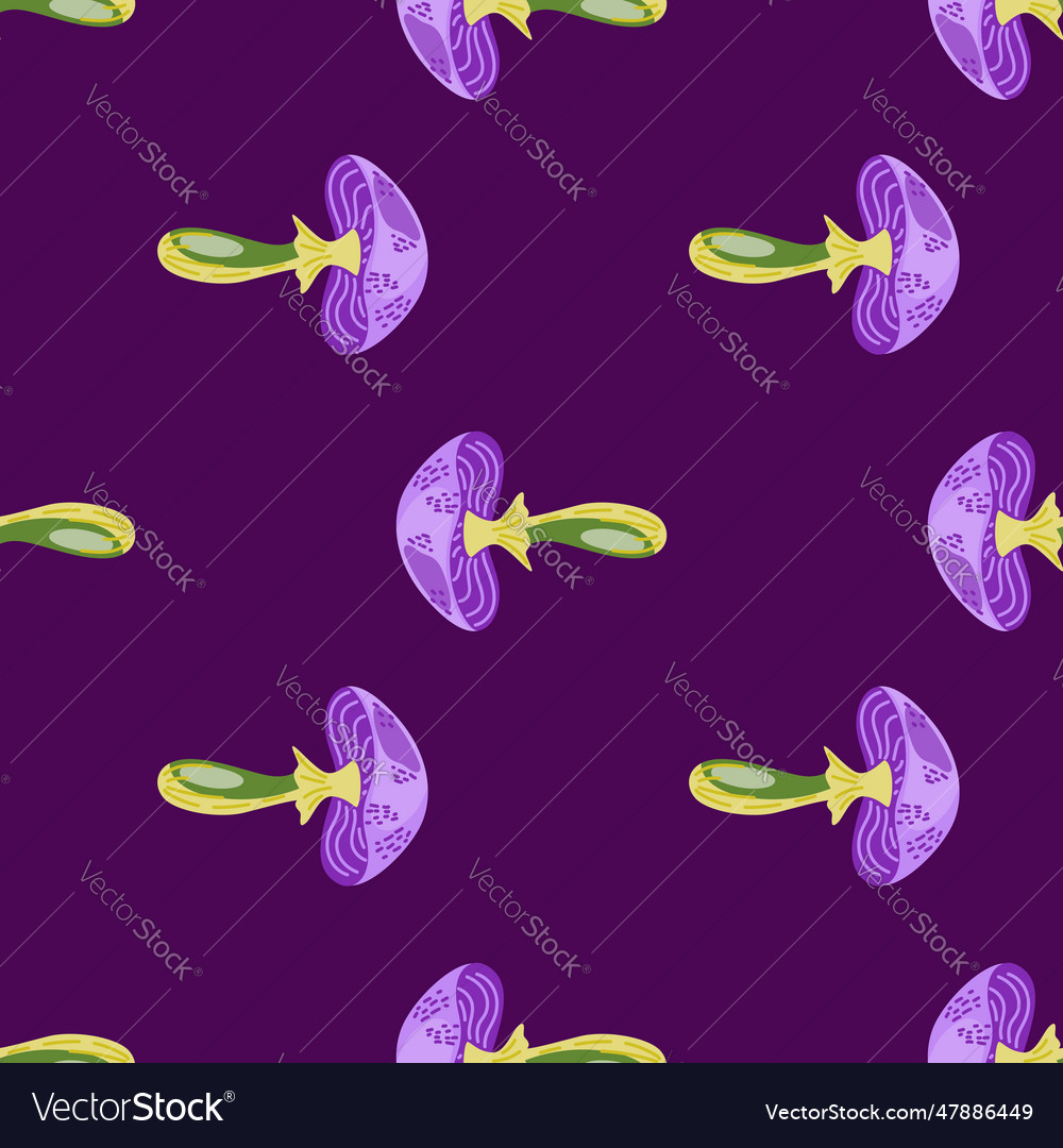 Seamless pattern with psychedelic mushrooms vector image Seamless pattern with psychedelic mushrooms
