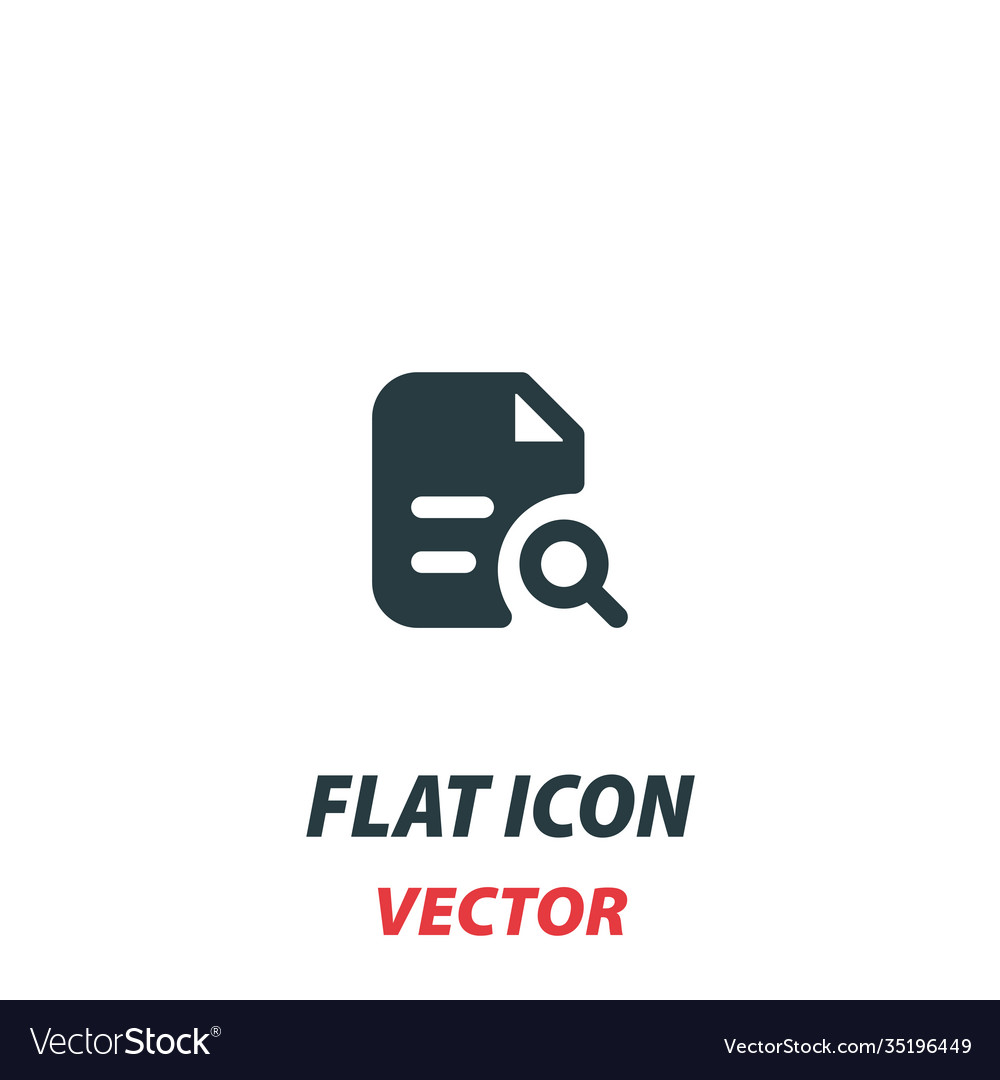 Search file find document icon in a flat style
