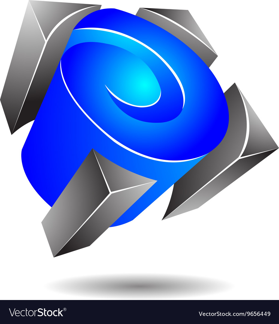 Solid block logo template