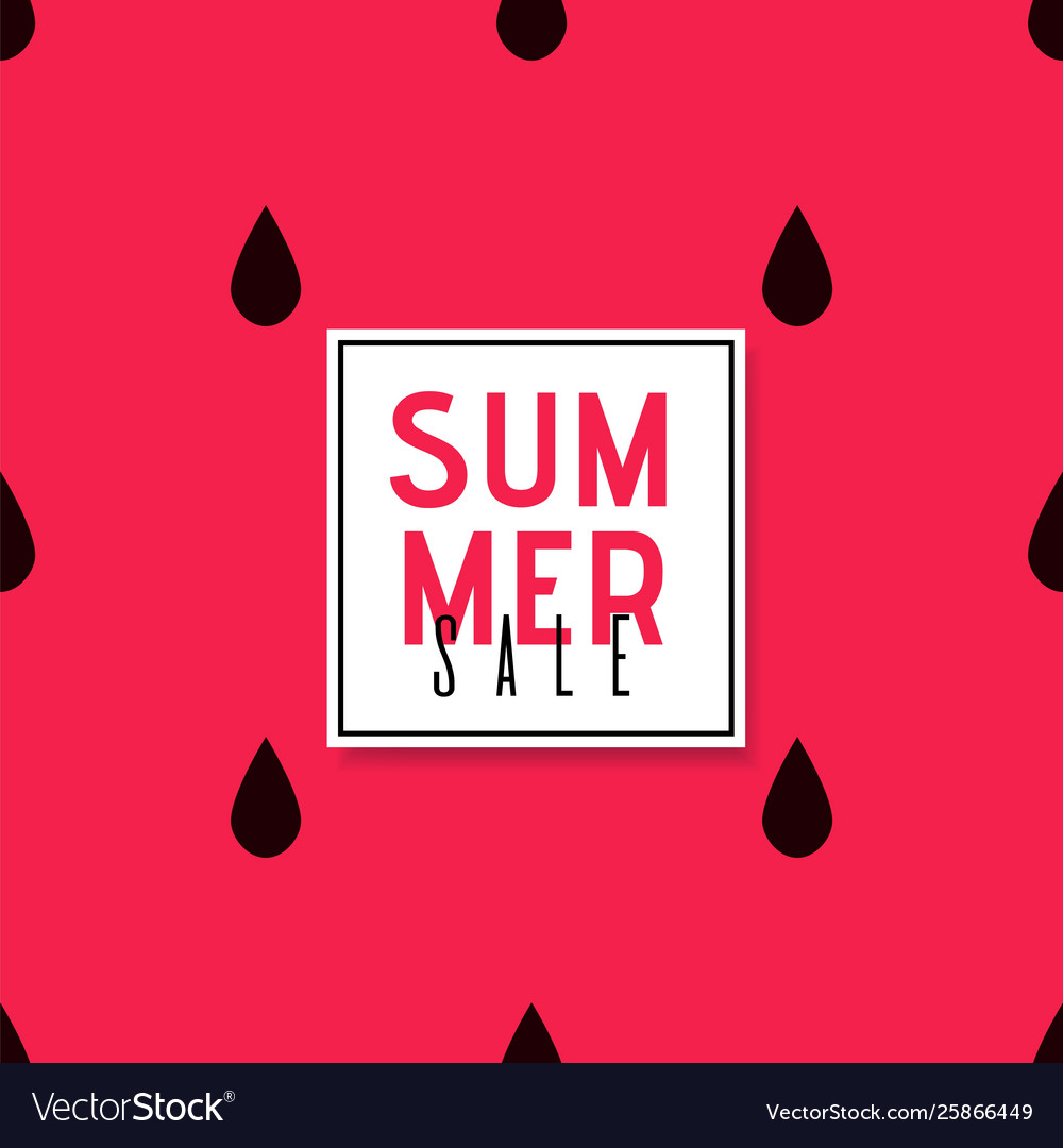 Summer sales promo poster over bright backdrop