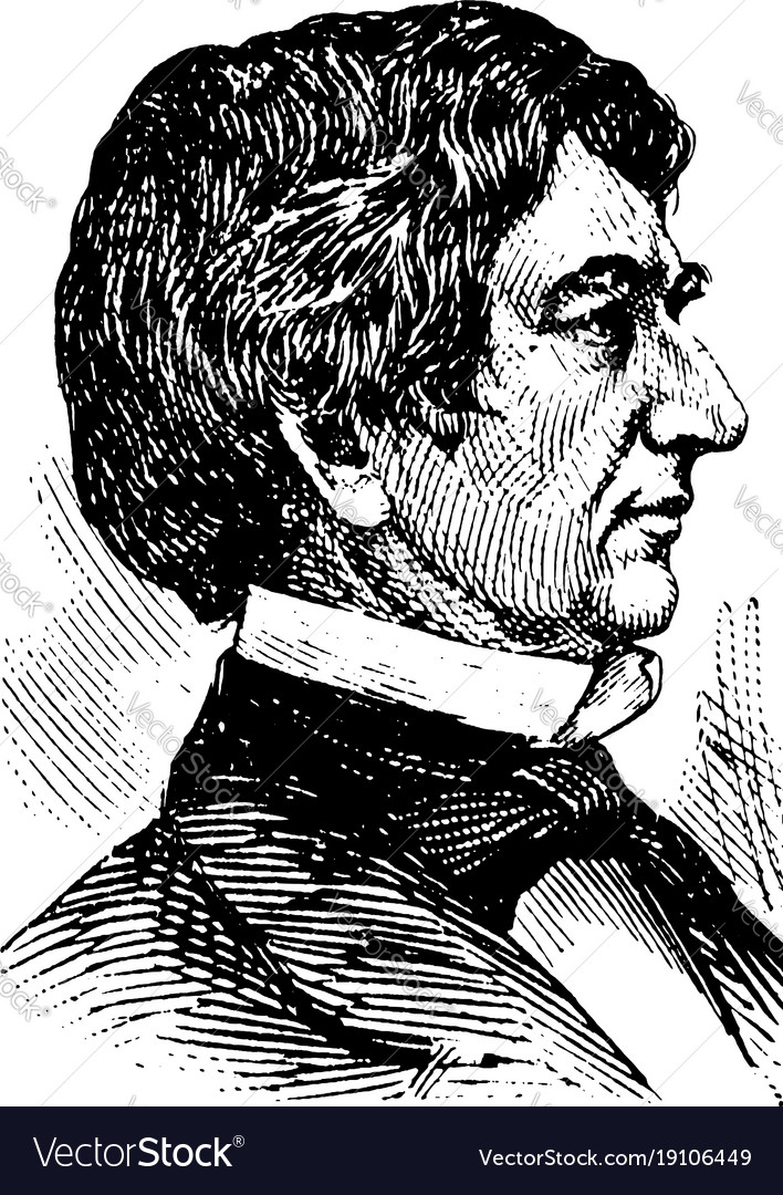 William h seward vintage Royalty Free Vector Image