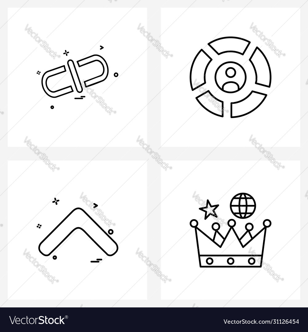 4 universal line icons for web and mobile pinned