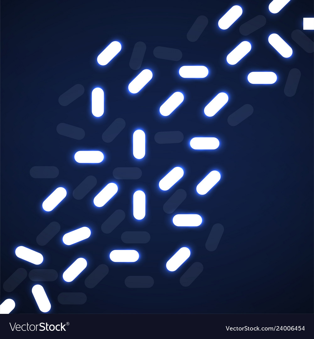 Abstract background of luminous particles in shape