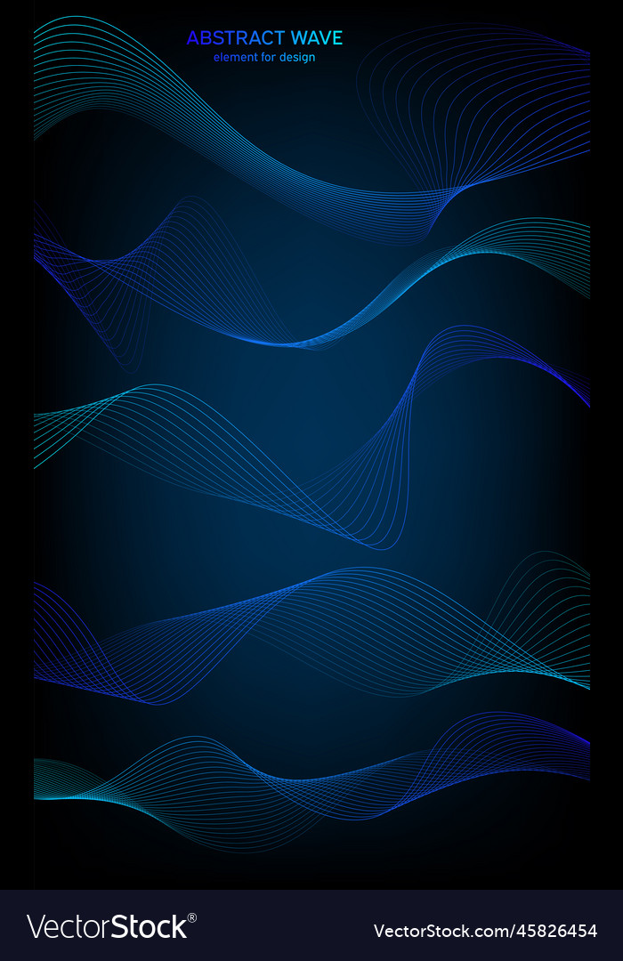 Abstract wave element for design digital