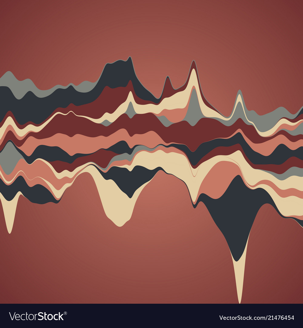 Big data visualization streamgraph futuristic vector image Big data visualization streamgraph futuristic