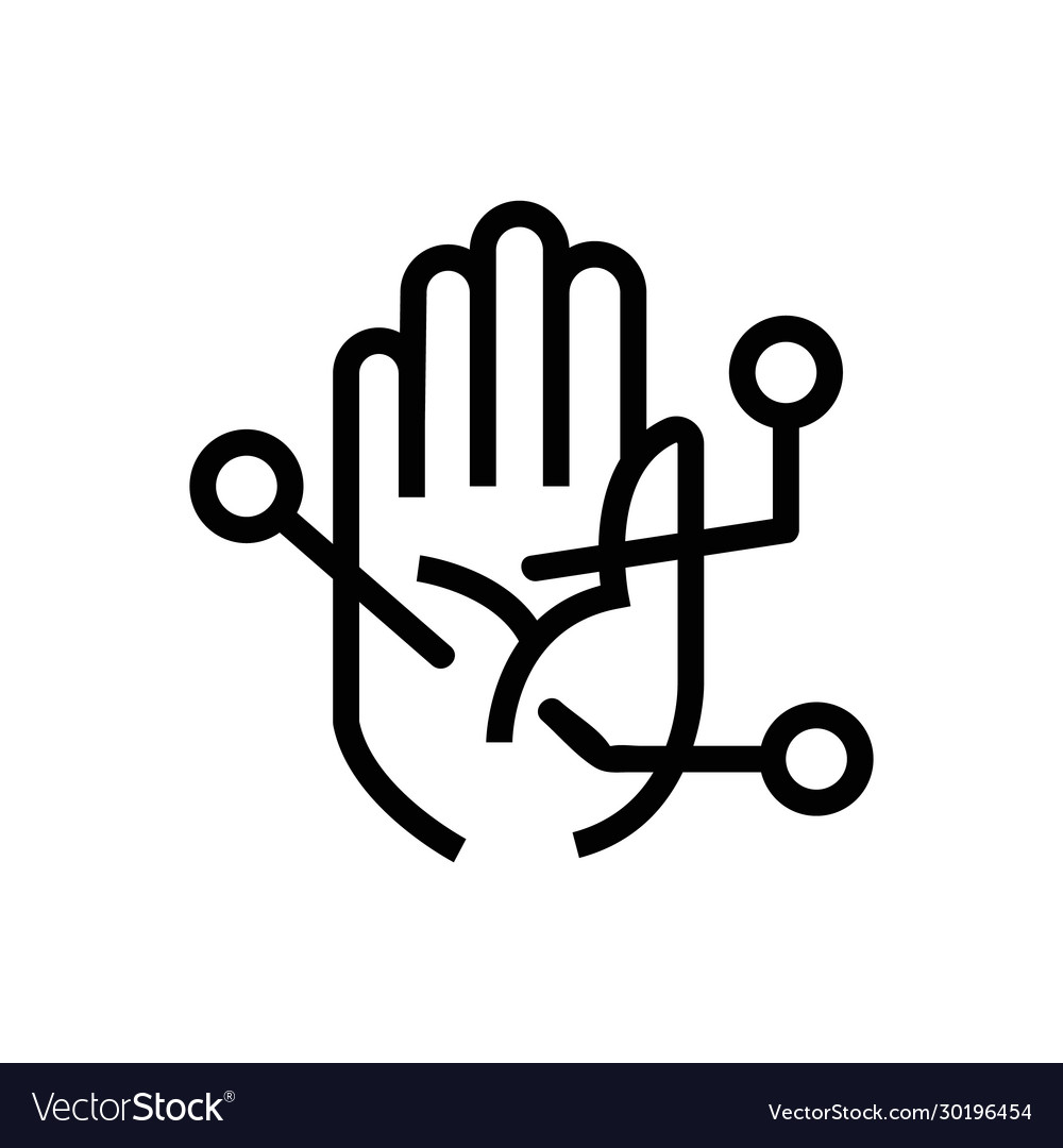 Divination hand icon outline