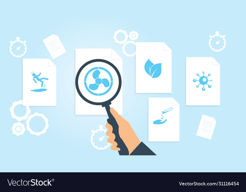 Document with search icons file and magnifying vector image Document with search icons file and magnifying
