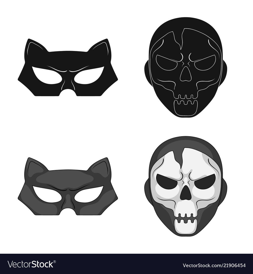 Isolated object of hero and mask symbol