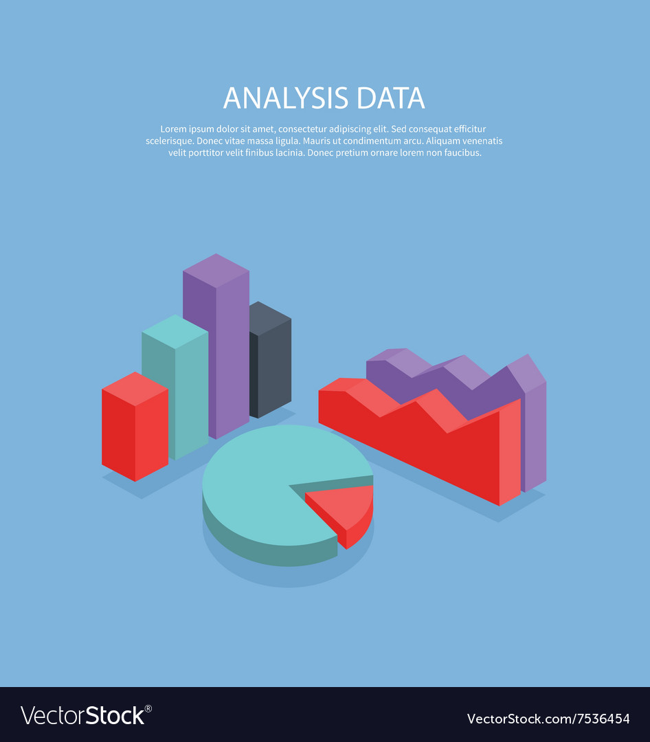 Isometric Pie Chart Data Analysis