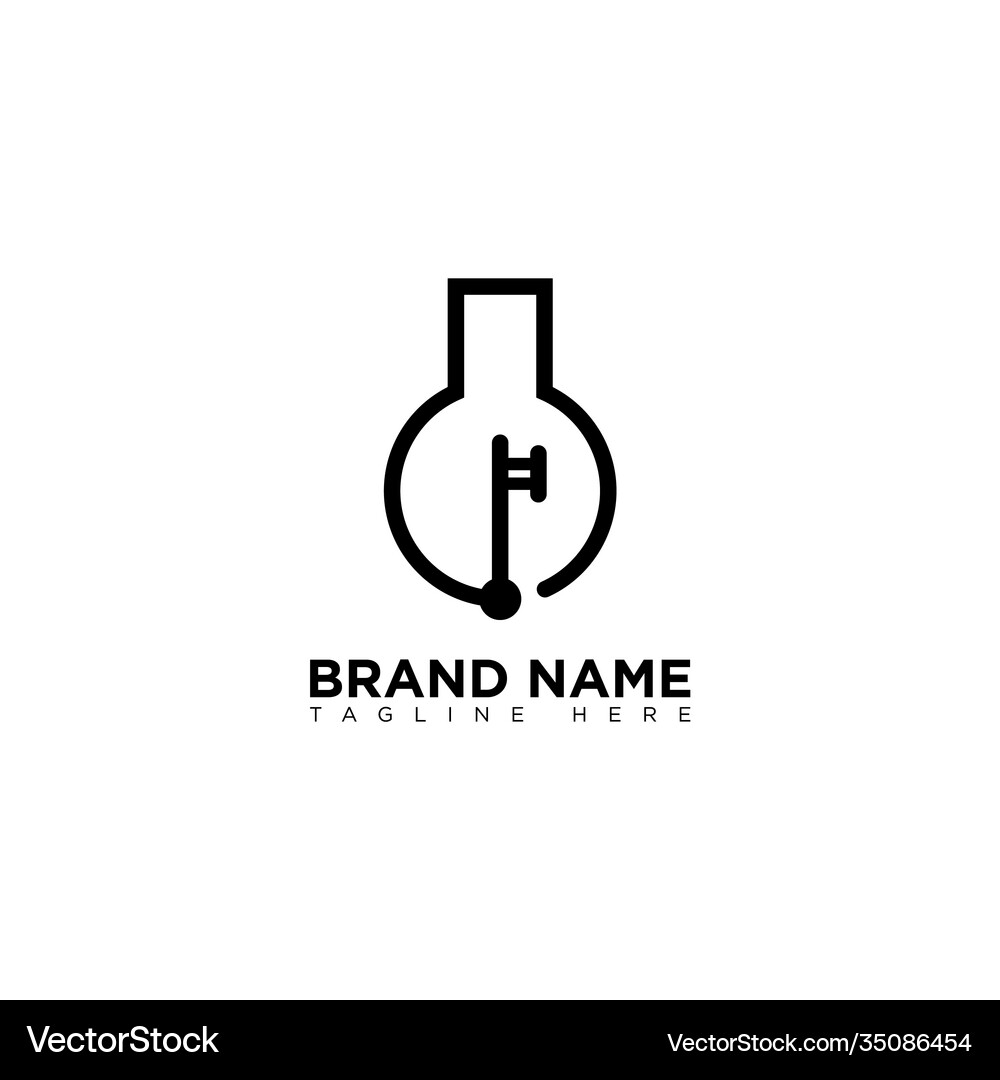 Key lab logo design template Royalty Free Vector Image