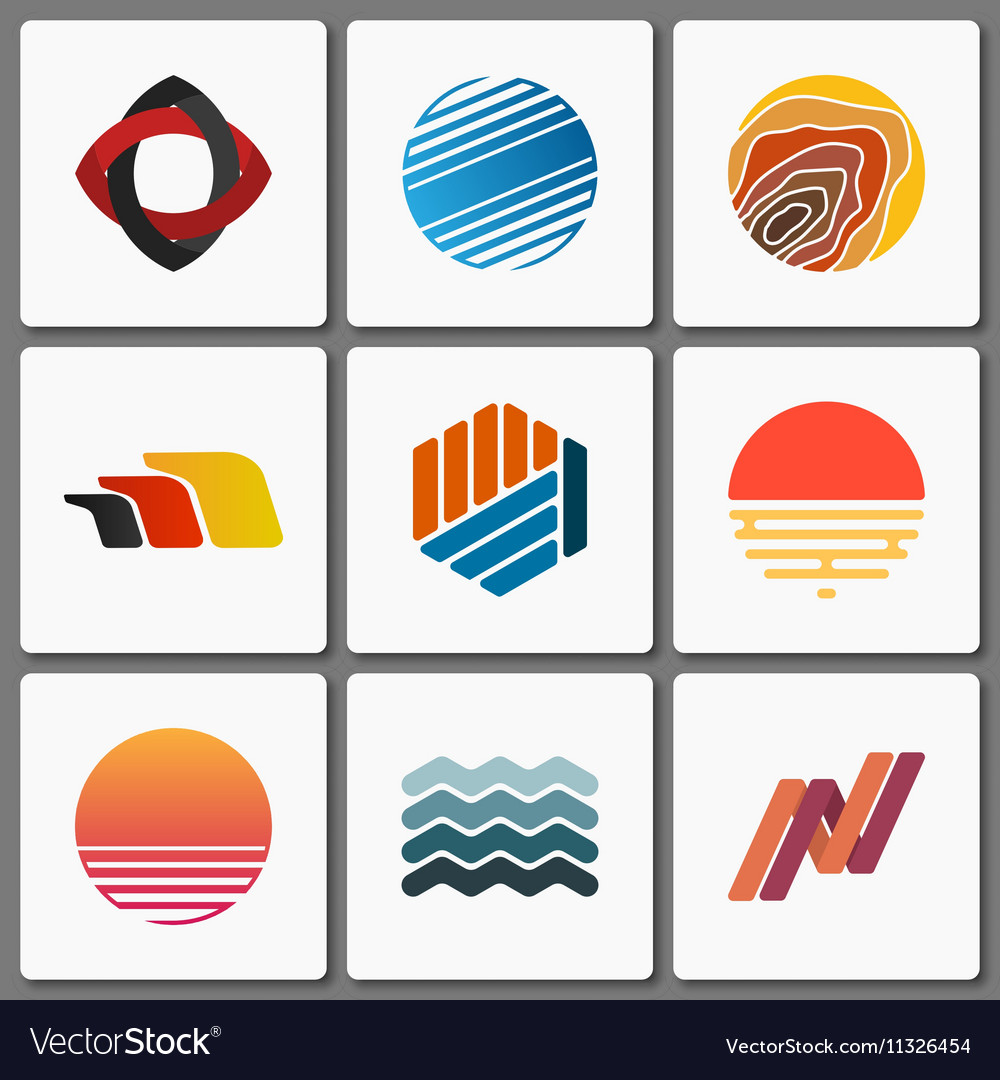 logo design set geometric