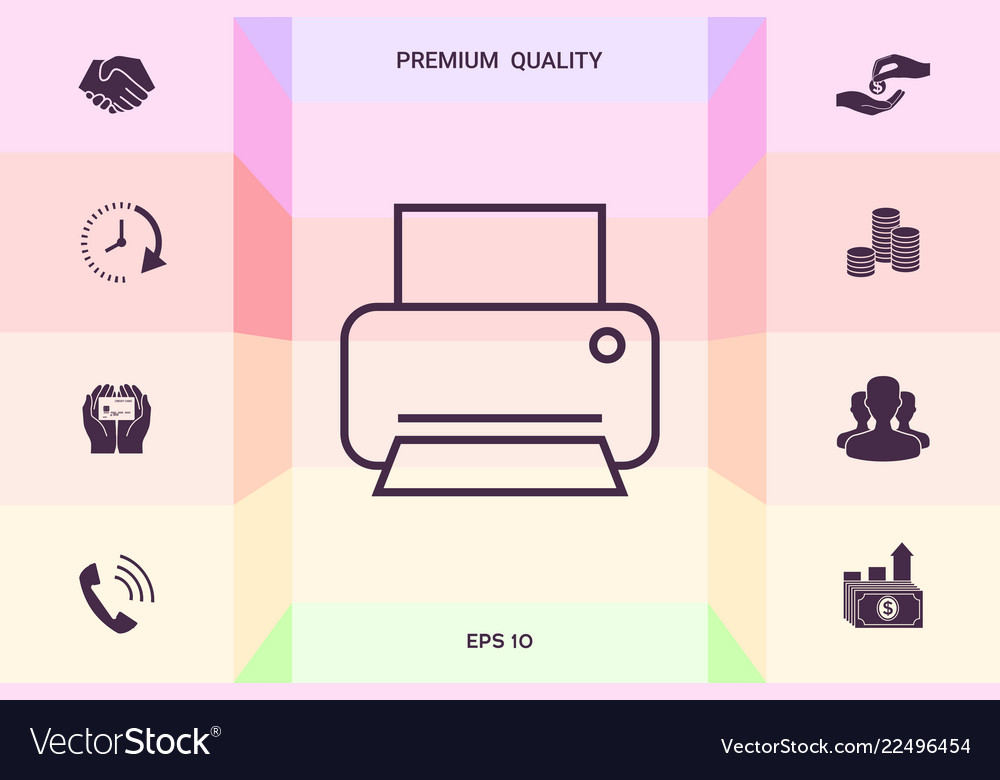 Print line icon graphic elements for your design