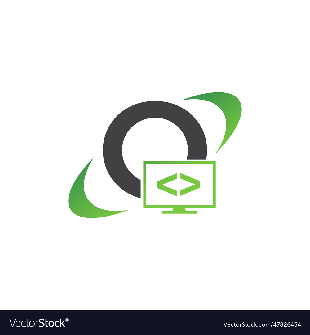 Programming code and technology logo template