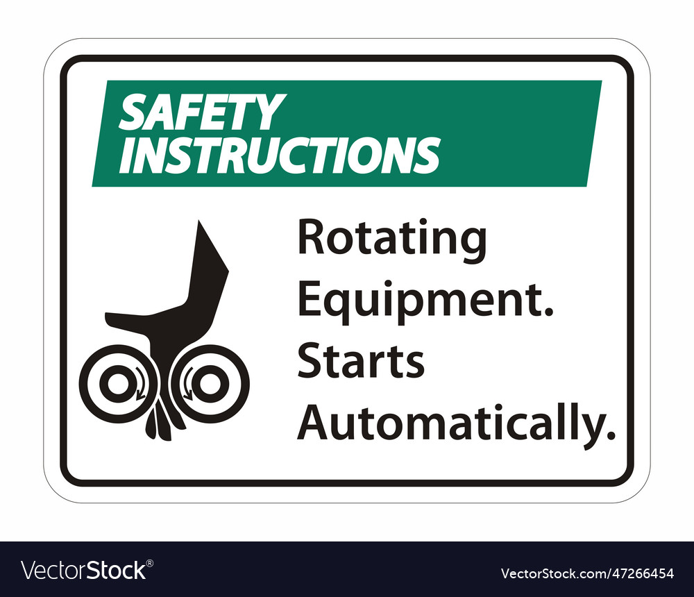 Rotating equipmentstarts automatically symbol Vector Image Rotating equipmentstarts automatically symbol