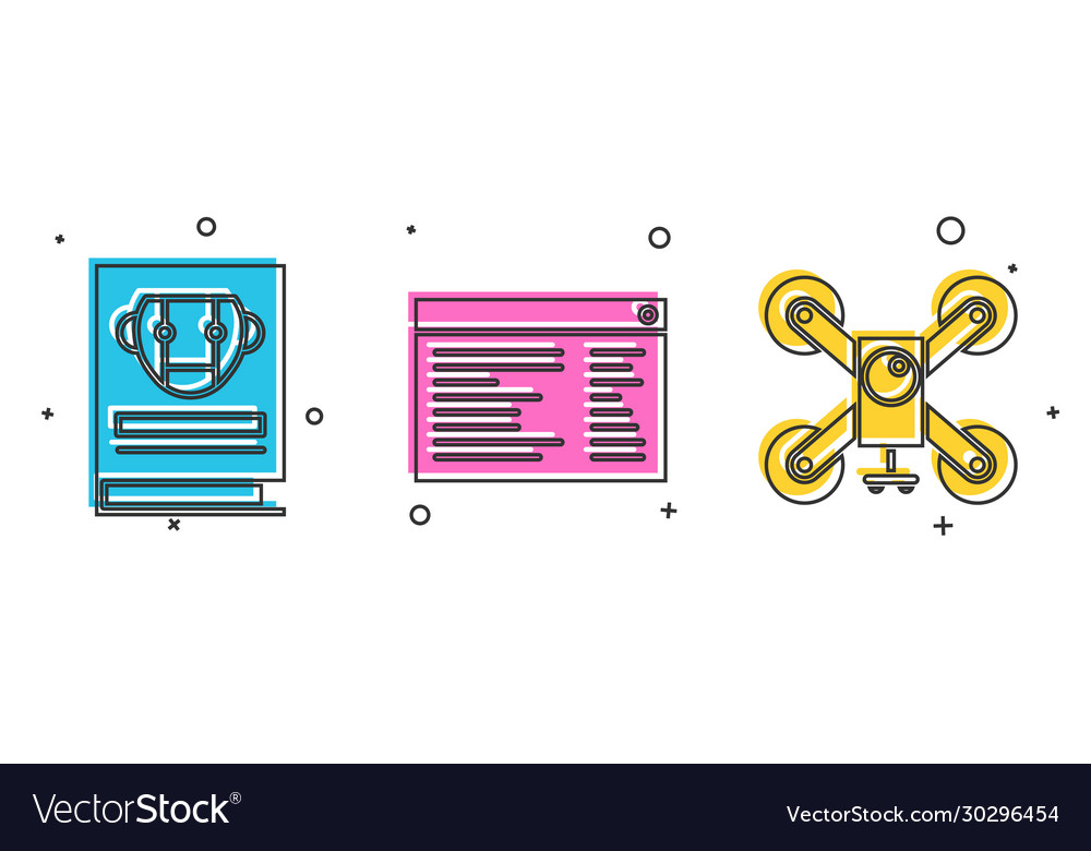 Set user manual software web developer Vector Image Set user manual software web developer