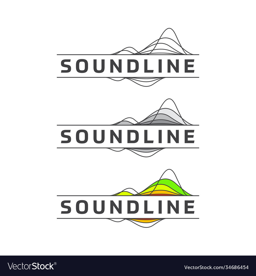 Sound Wave Music Logo Set