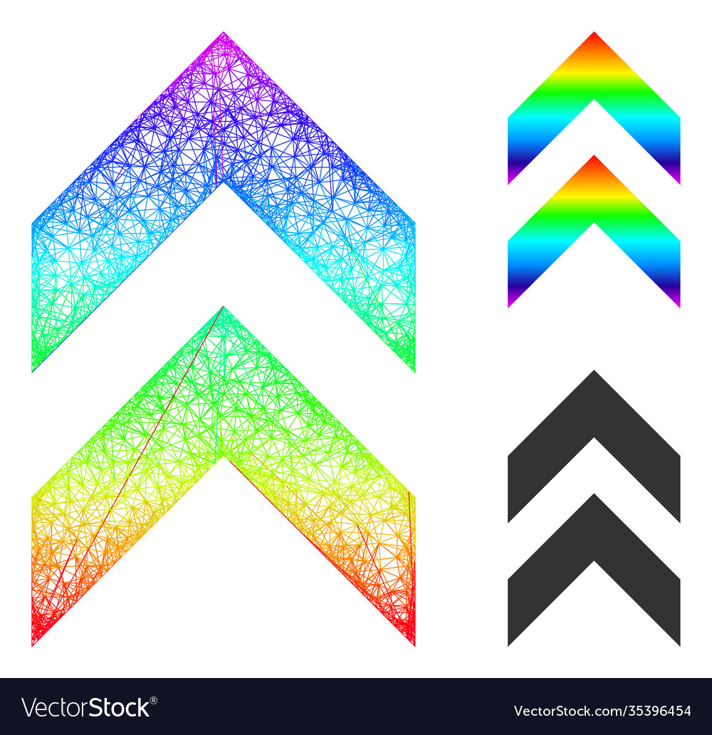 Spectral net mesh gradient shift up icon vector image Spectral net mesh gradient shift up icon