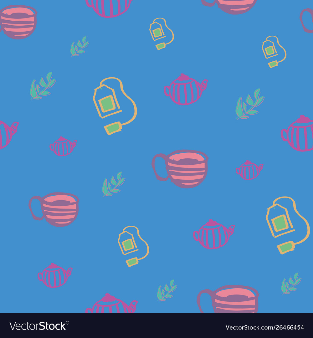 Tea seamless repeat pattern design