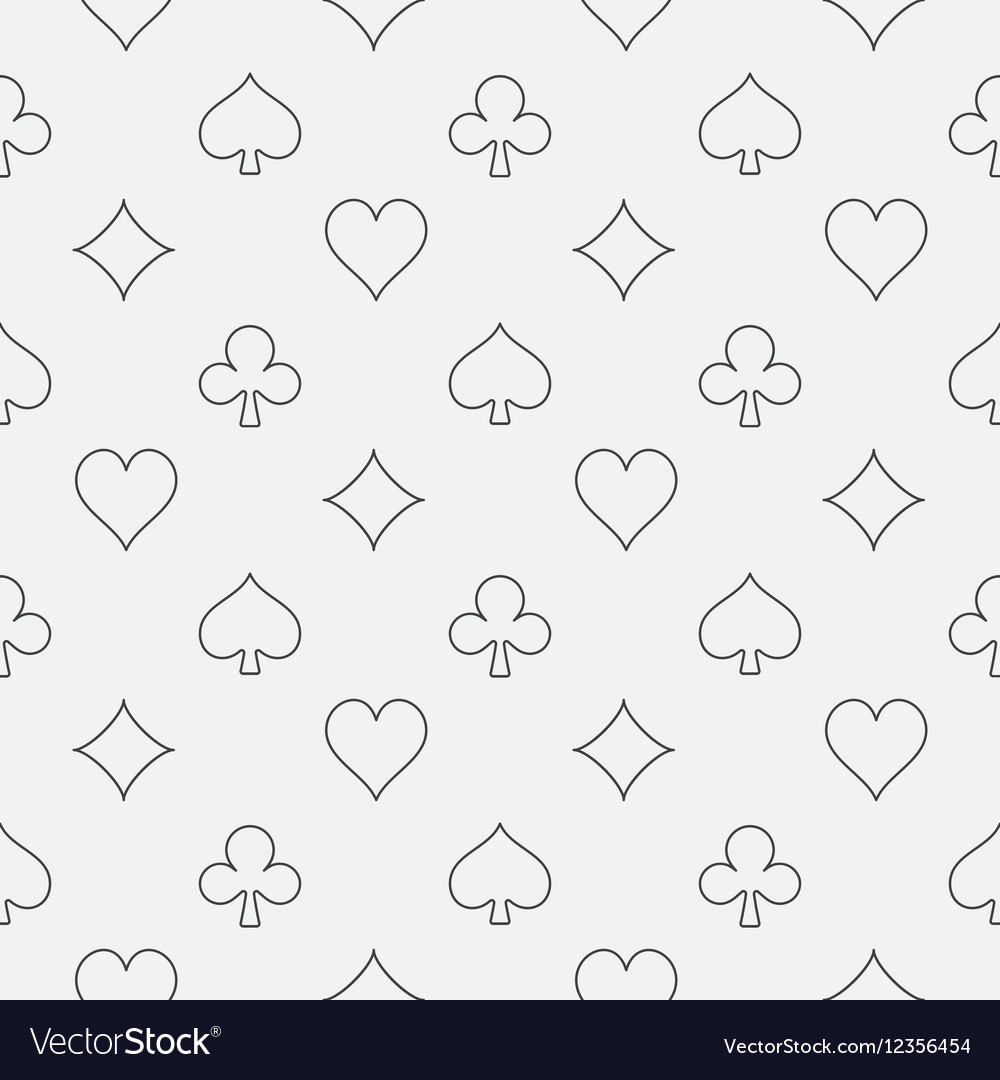 Thin line card suits pattern