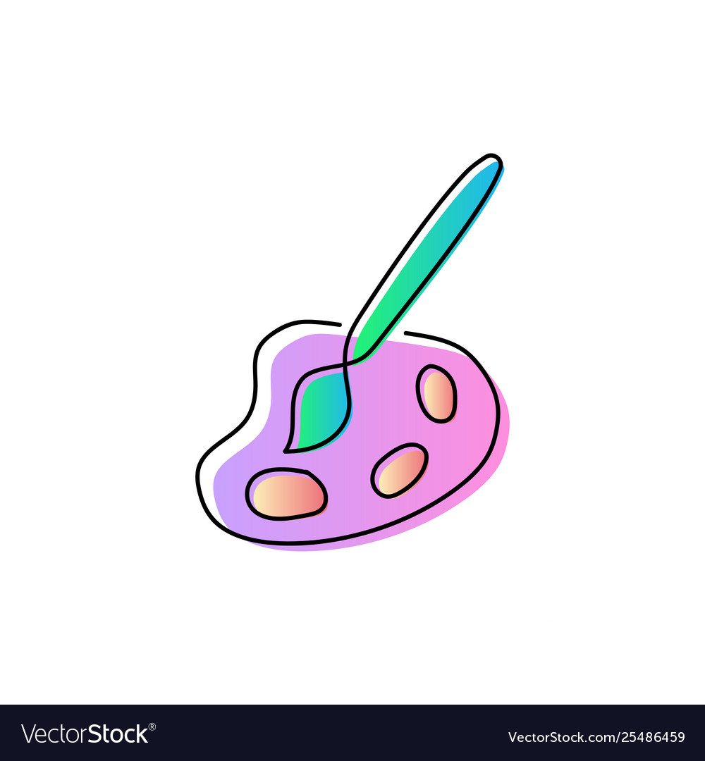 Art logo line modern icon element isolated Vector Image