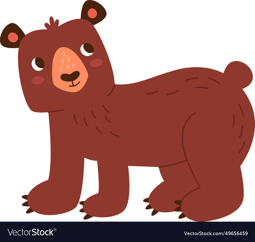 Bear animal staying Royalty Free Vector Image - VectorStock