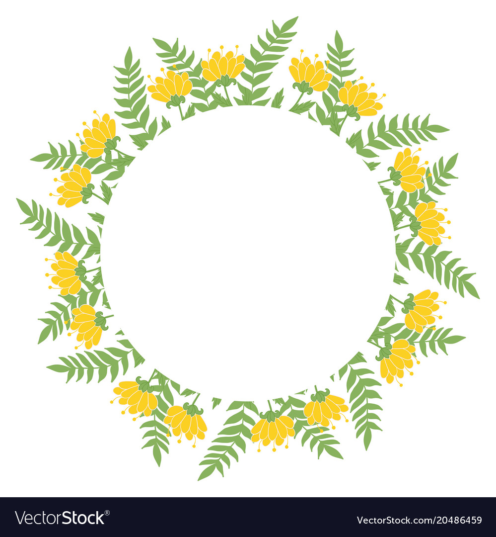 Beautiful easter wreath elegant floral frame hand