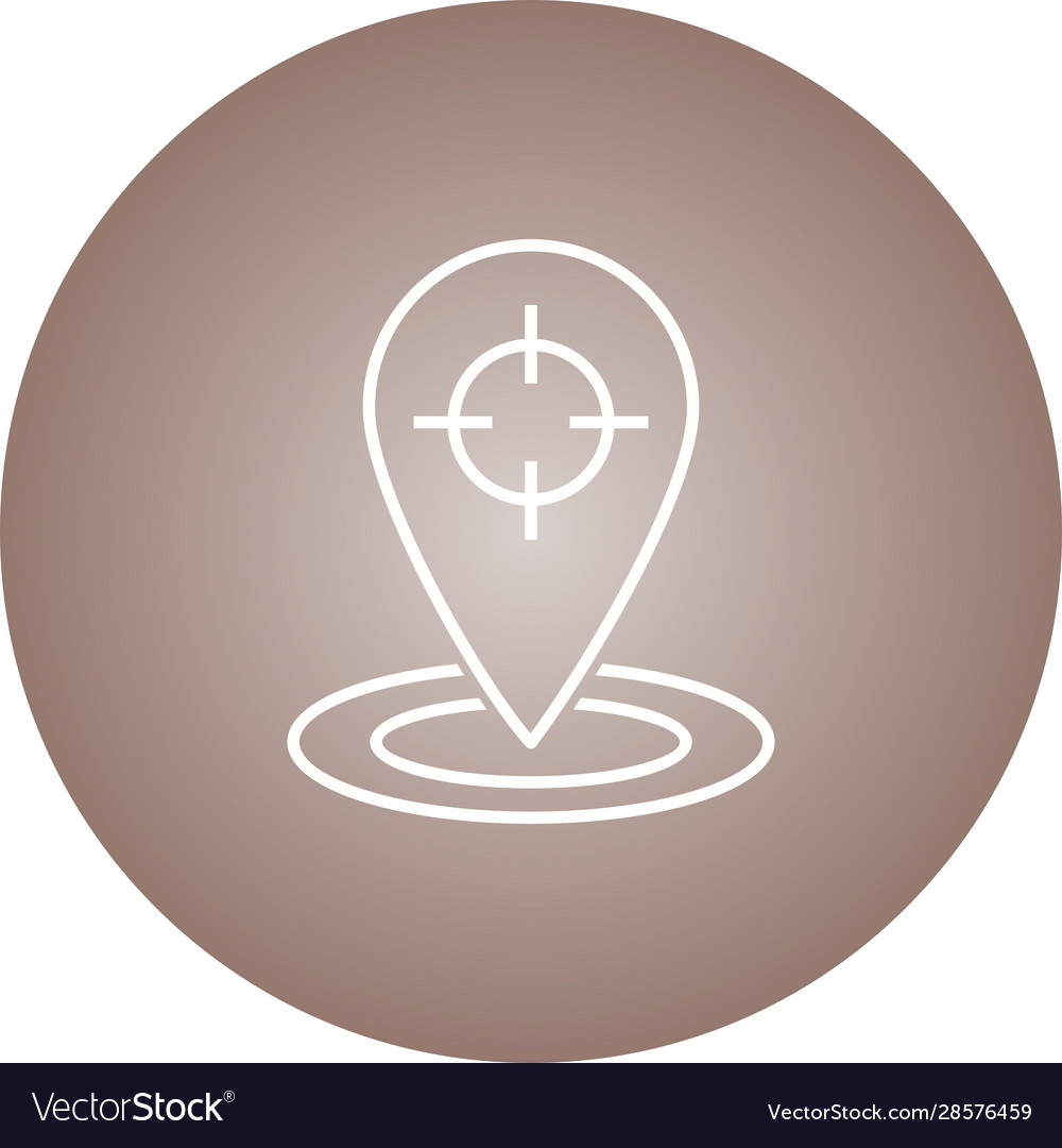 Beautiful trace location line icon Royalty Free Vector Image