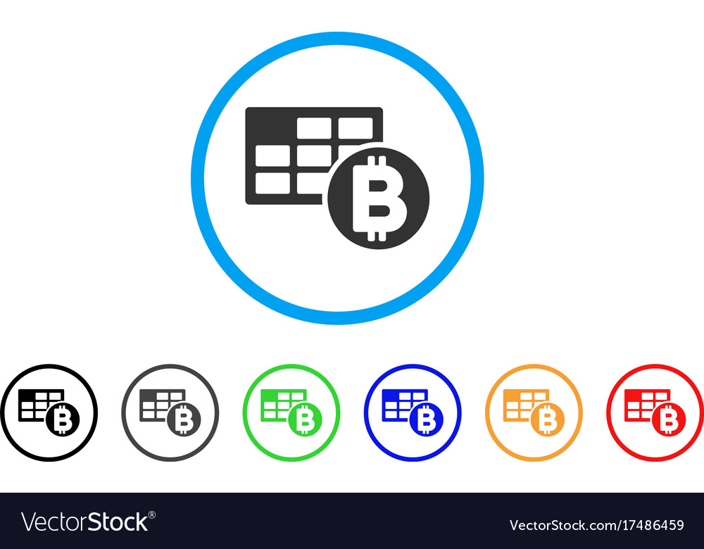 Bitcoin table rounded icon
