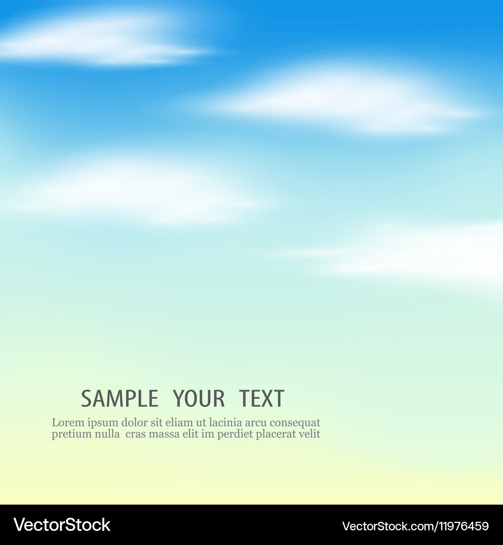 Blue sky with clouds background Royalty Free Vector Image