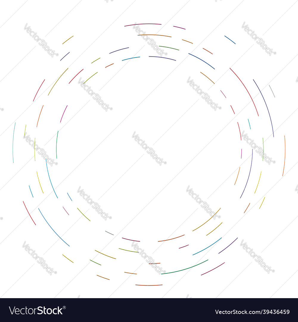 Colorful circular concentric segmented circles vector image Colorful circular concentric segmented circles