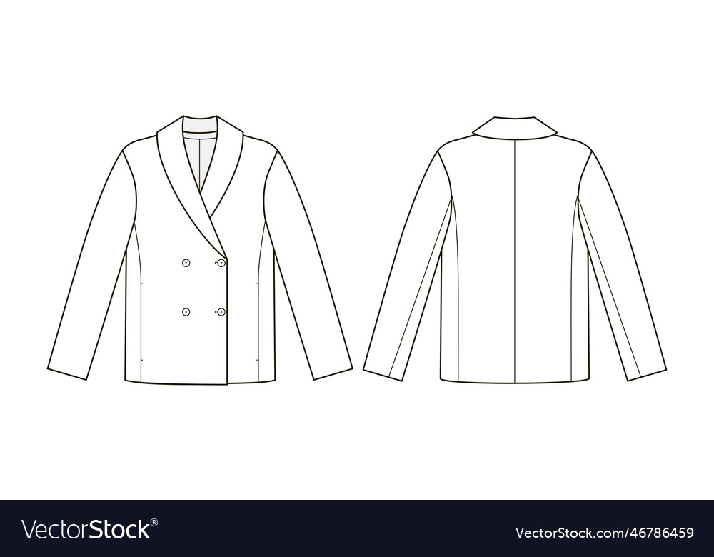 Double Breasted Jacket Royalty Free Vector Image 8260