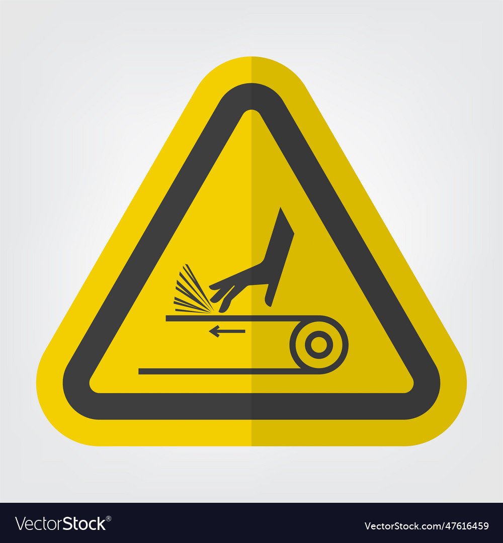 Hand abrasion belt drive symbol sign isolate vector image Hand abrasion belt drive symbol sign isolate