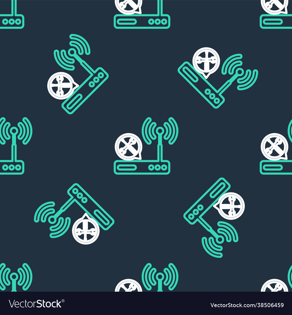 Line router wi-fi with screwdriver and wrench icon