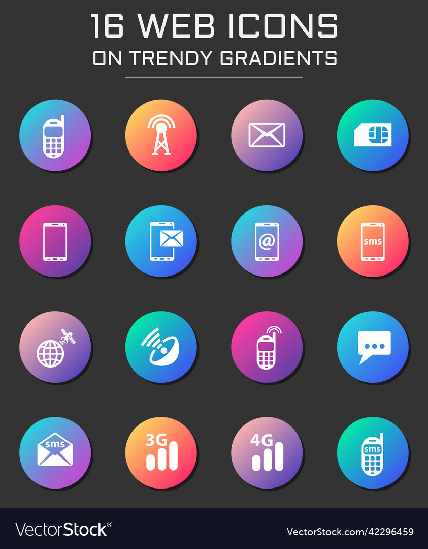 Mobile connection web icons
