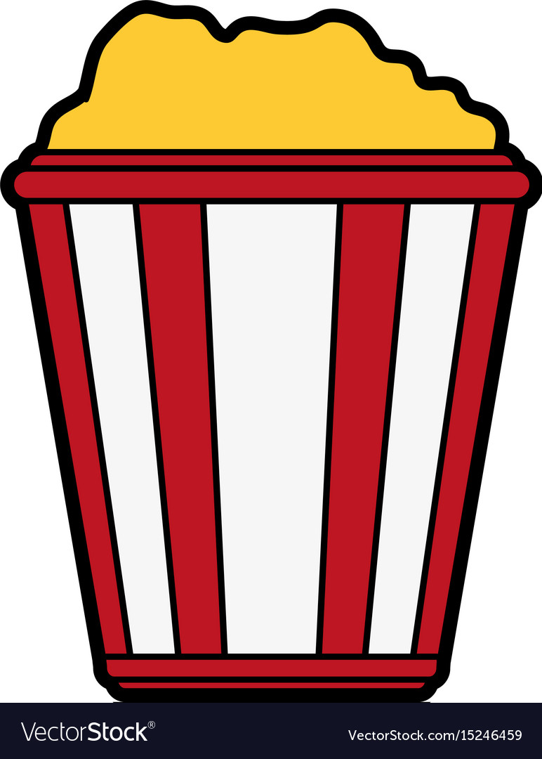 Popcorn bucket icon image Royalty Free Vector Image