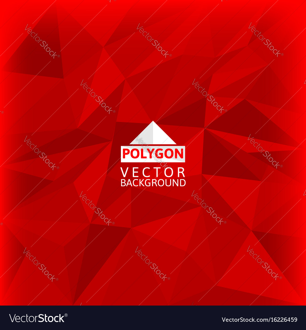 Red Geometric Polygon Background