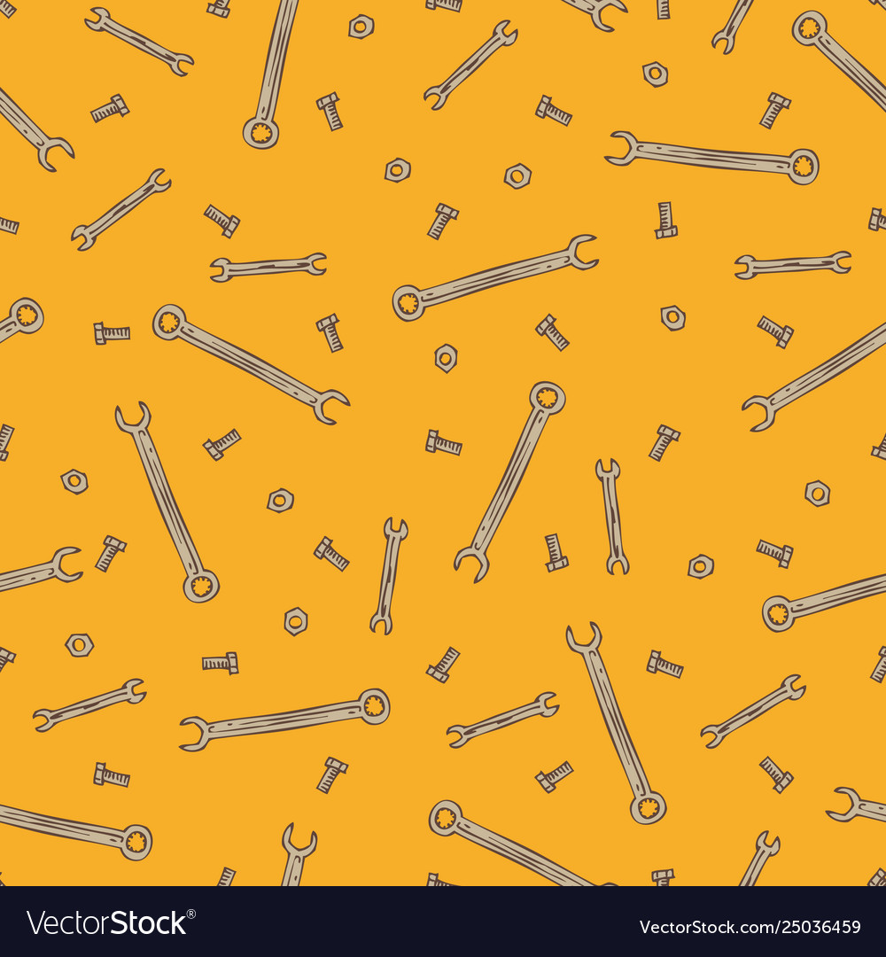 Seamless pattern with tools