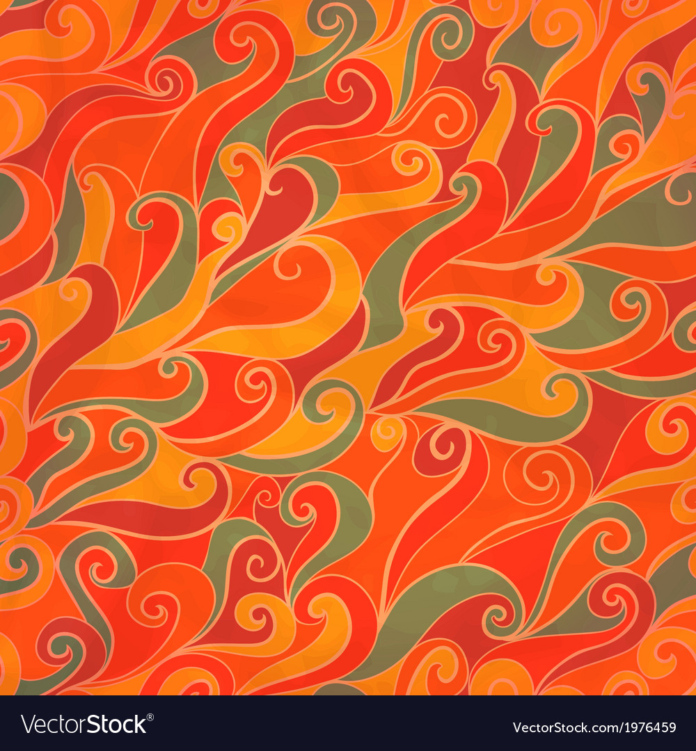 Seamless wave hand-drawn pattern waves background