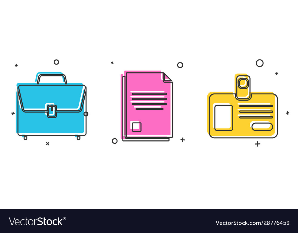 Set briefcase file document and identification