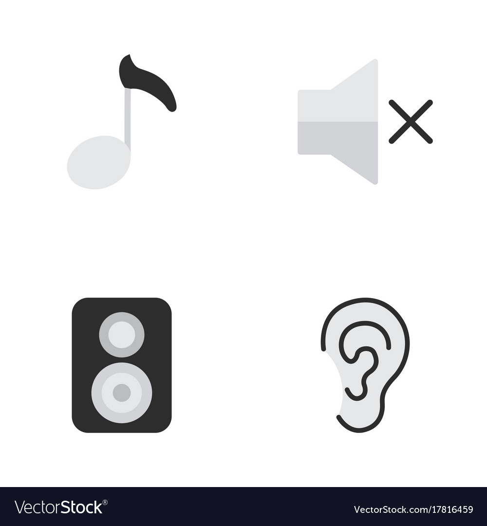 Set of simple sound icons