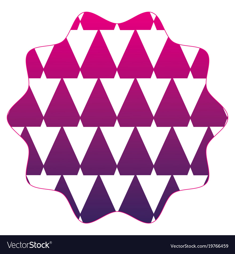 Silhouette star with pattern seamless shapes Vector Image