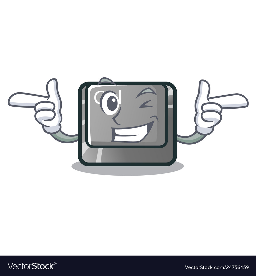 Wink ctrl button isolated in mascot