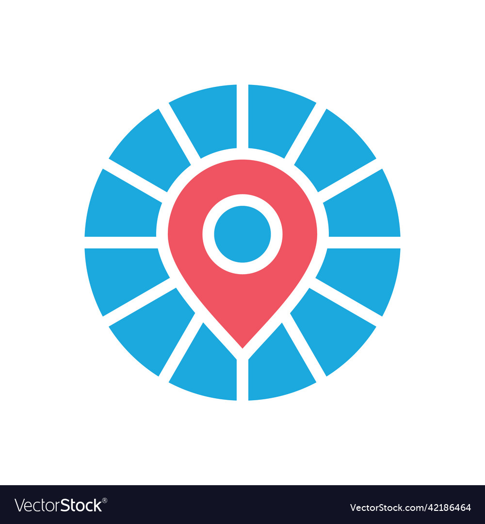 Abstract map pin logo location pointer symbol vector image Abstract map pin logo location pointer symbol