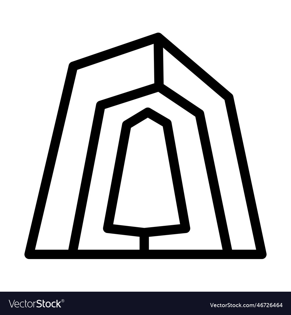 Cctv headquarters thick line icon for personal