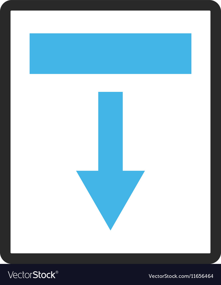 Pull down framed icon Royalty Free Vector Image