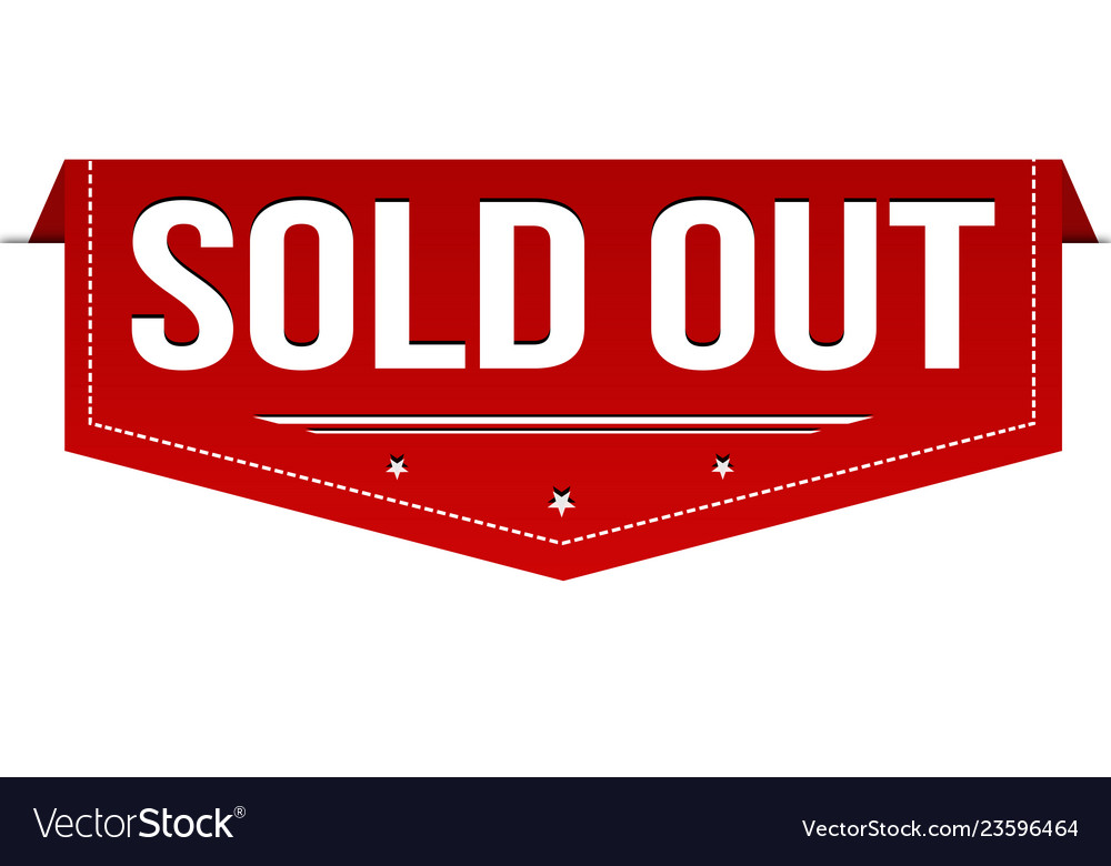 Sold Out Banner Design Royalty Free Vector Image
