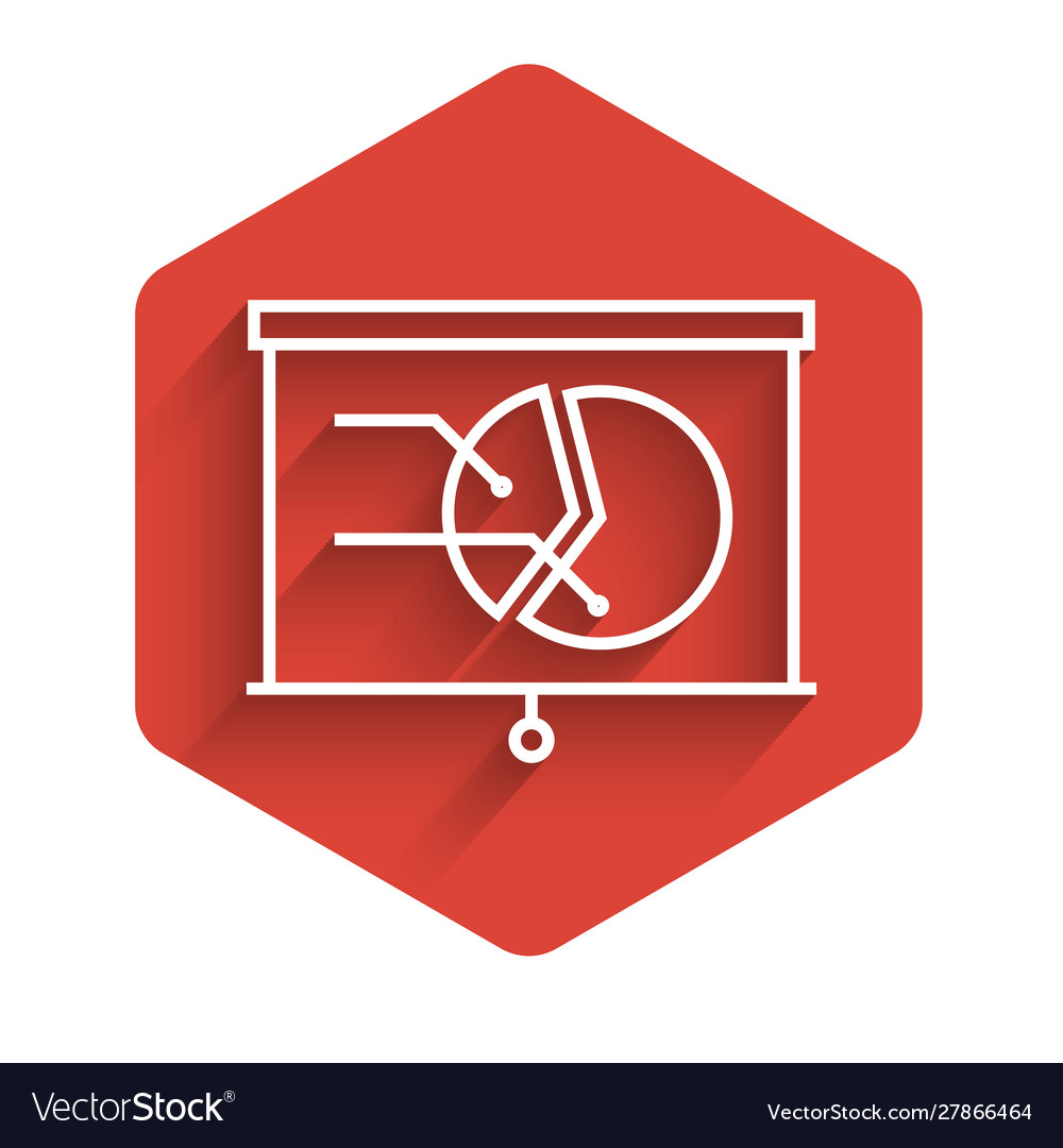 White line board with graph chart icon isolated vector image White line board with graph chart icon isolated