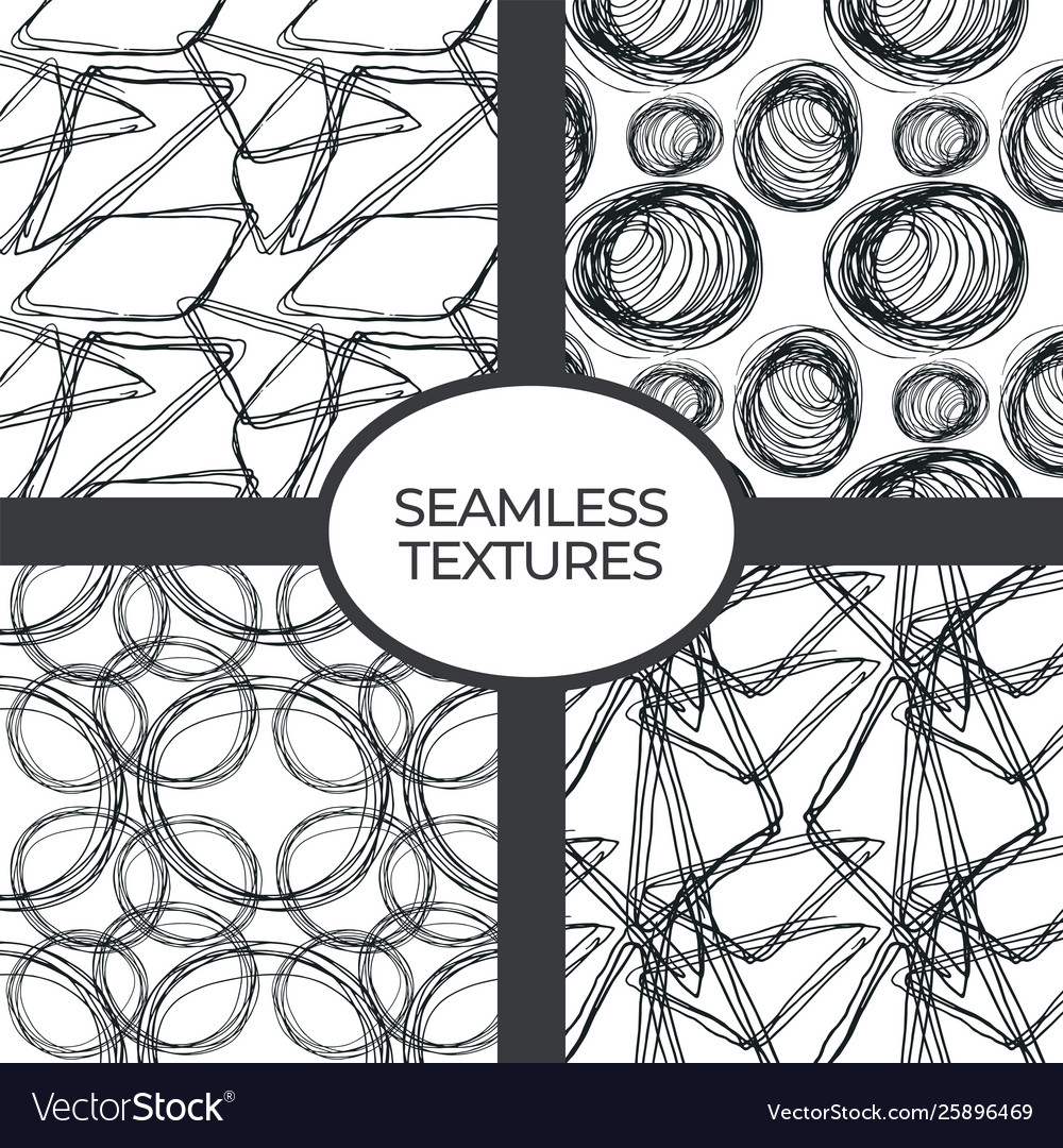 Abstract Seamless Patterns - Circles & Lines