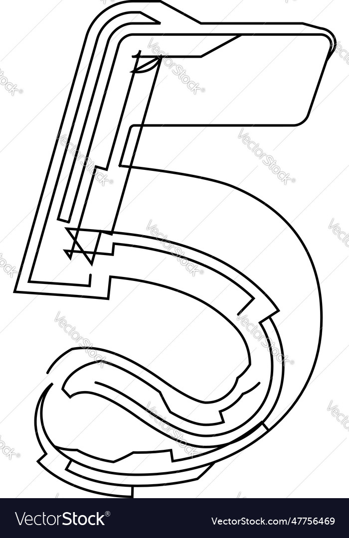 Architectural project font technical draw style vector image Architectural project font technical draw style